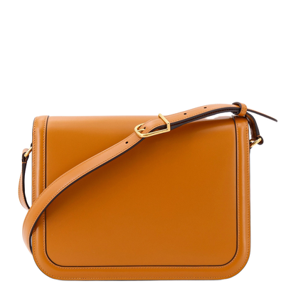 Elegant Camel Leather 9To5 Shoulder Bag