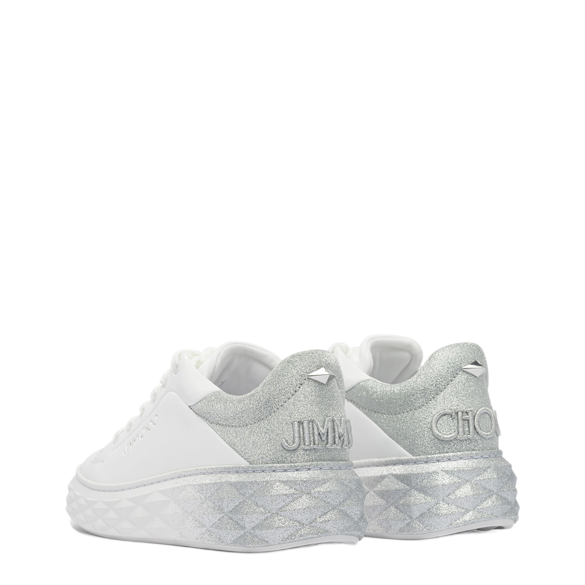 MAYFEYR - Jimmy Choo - Diamond Maxi F Ii Low Top Sneakers - DIAMONDMAXIFIIIVRVWHITESILVER
