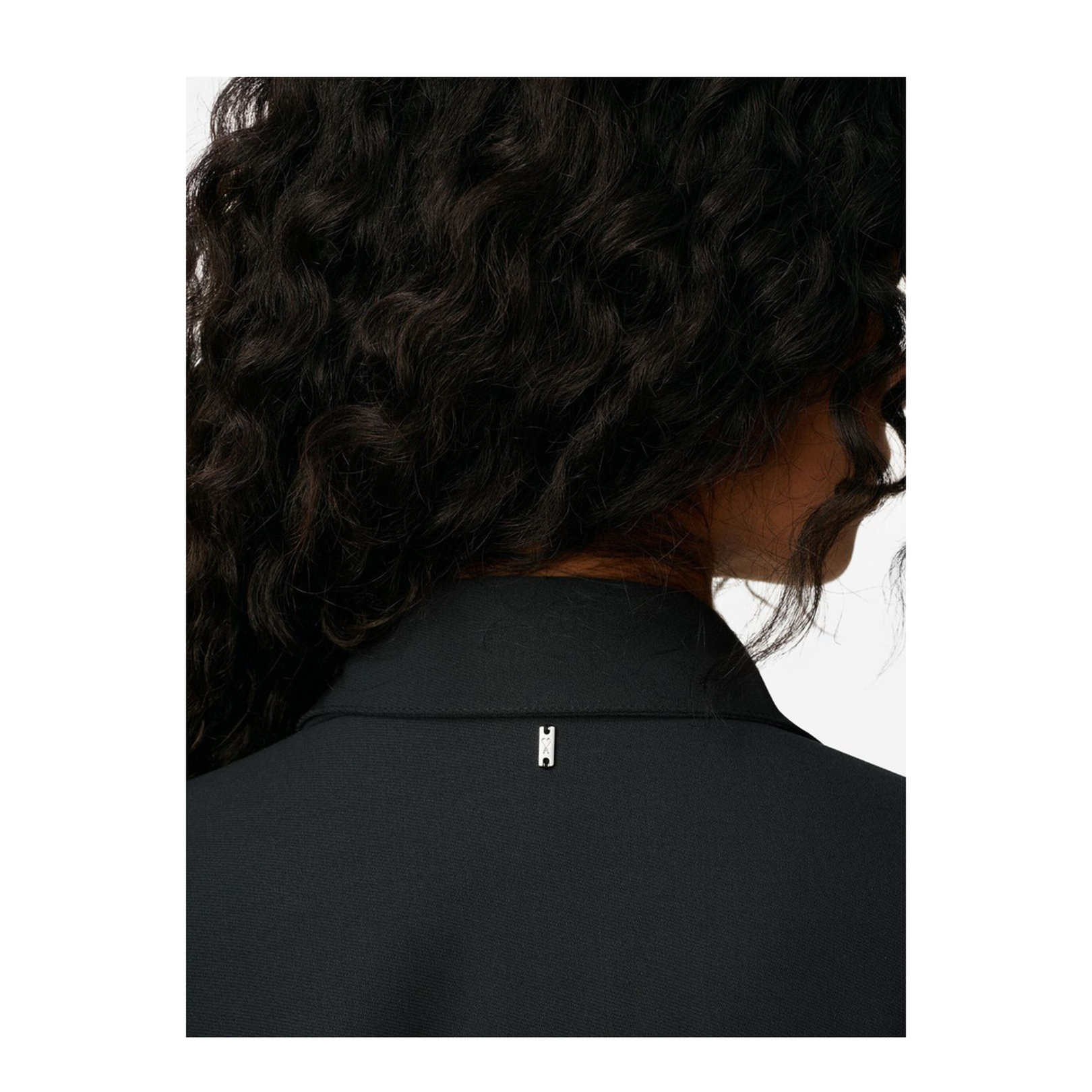 Anthracite Black Wool Long Oversized Side Slits Shirt