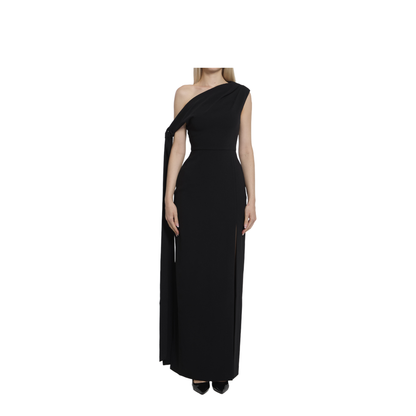 Black Side Split Sleeveless Maxi Length Dress