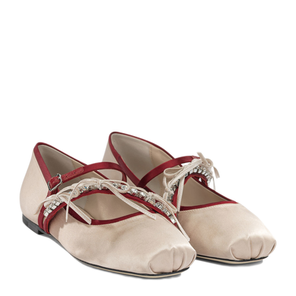 MAYFEYR - Jimmy Choo - Loli Mary Jane Flats - LOLIBALLERINABPZMACARONRUBYRED