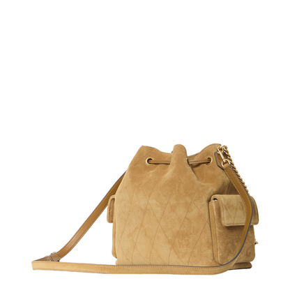 Romy Suede Bucket Bag - Caramel