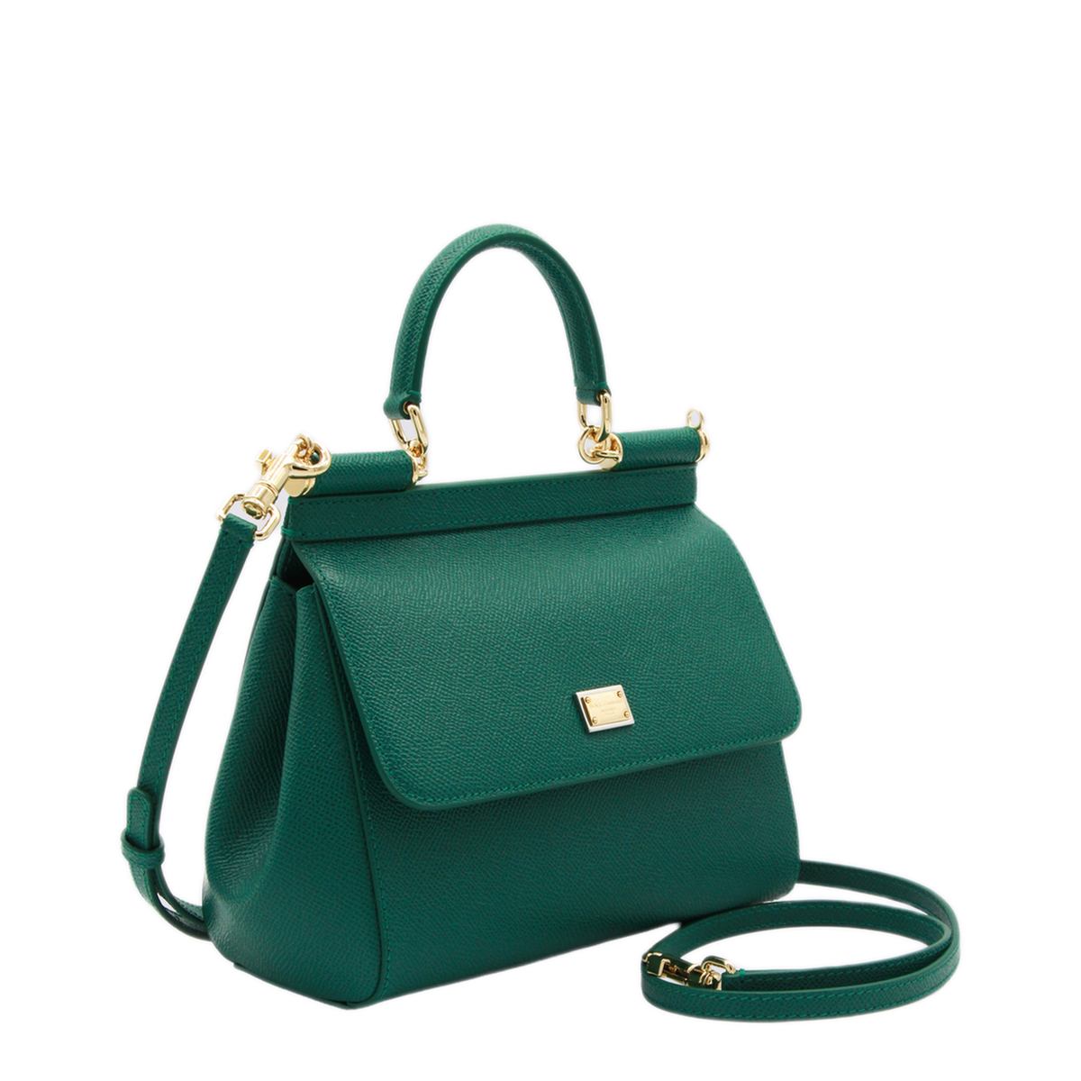Sicily Medium Calfskin Handbag - Emerald Green