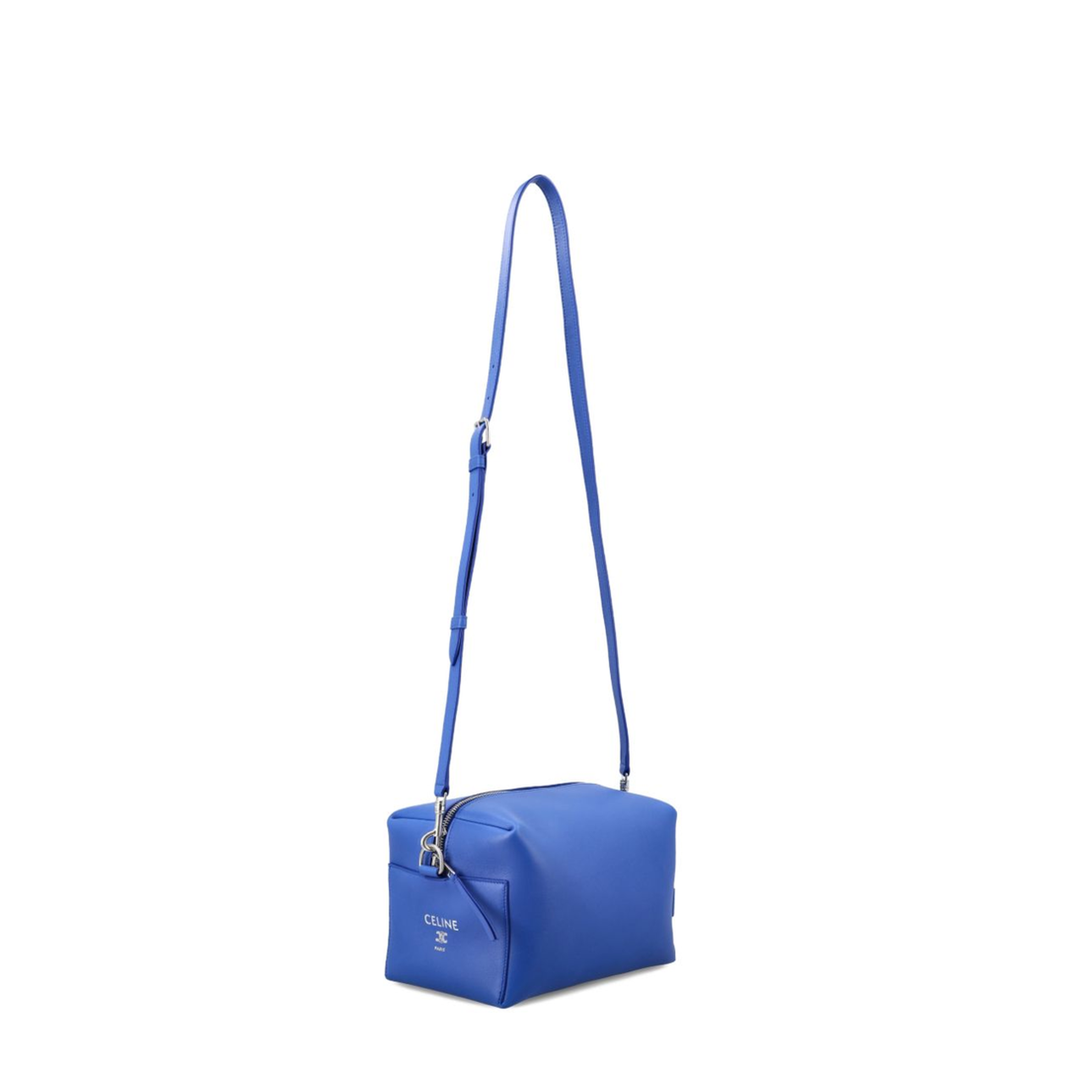 Take Away Messenger Leather Crossbody Bag - Blue