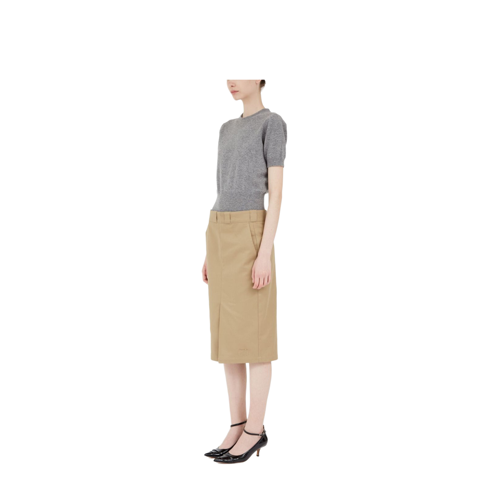 Skater Chino Midi Skirt