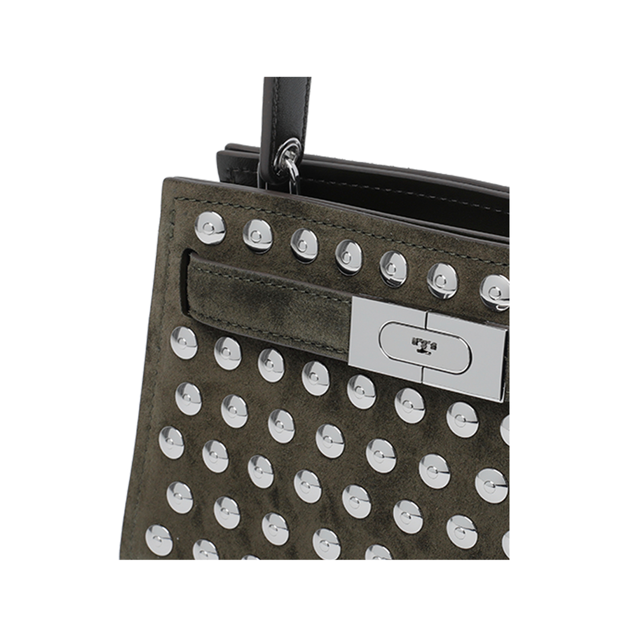 Mini Lee Radziwill Studded Suede Handbag