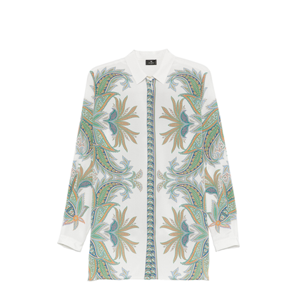 Paisley Printed Shirt White