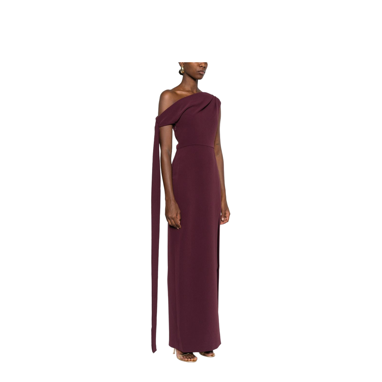 Cowl Neck Sleeveless Side Split Dress