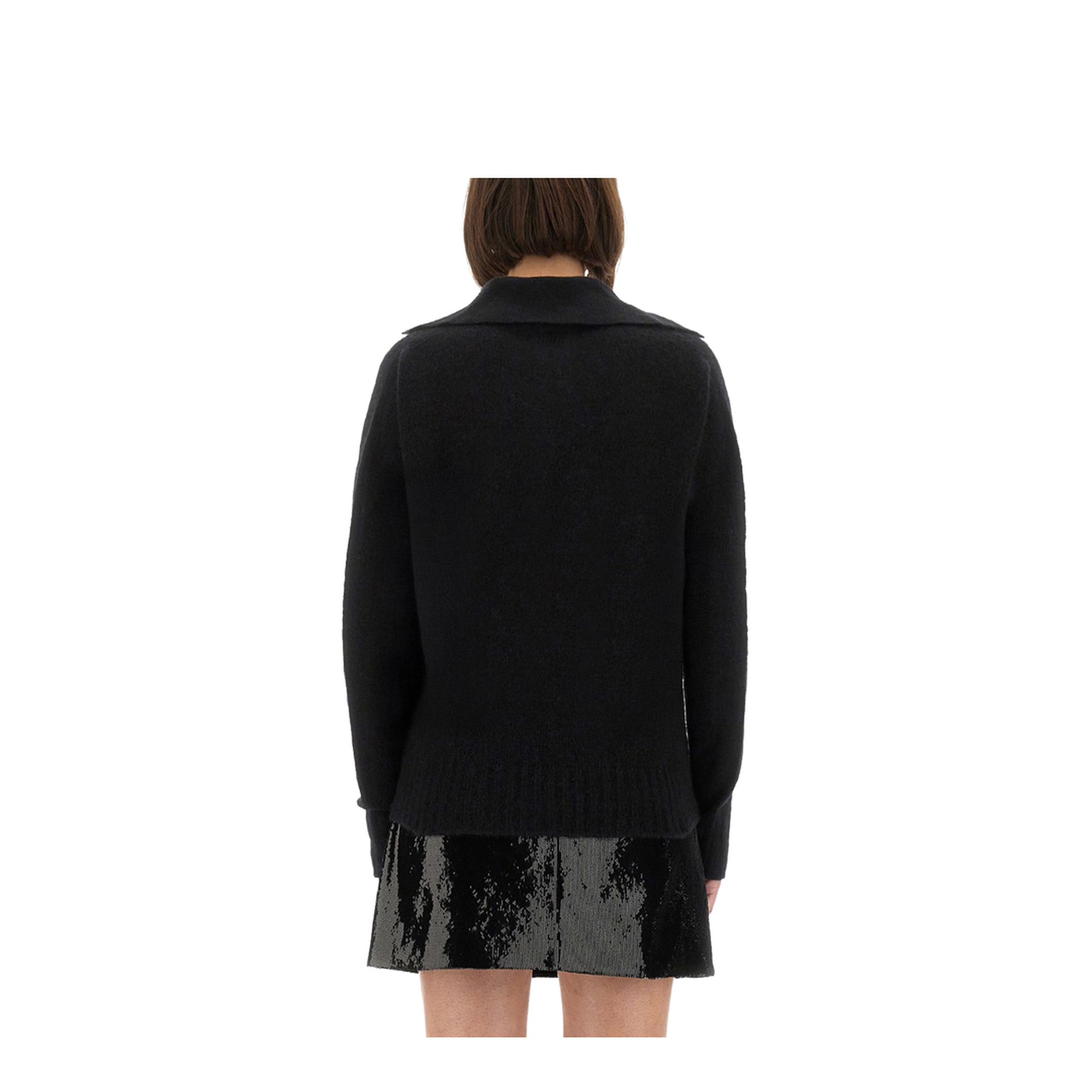 Cashmere and Silk Long Sleeve Polo Shirt