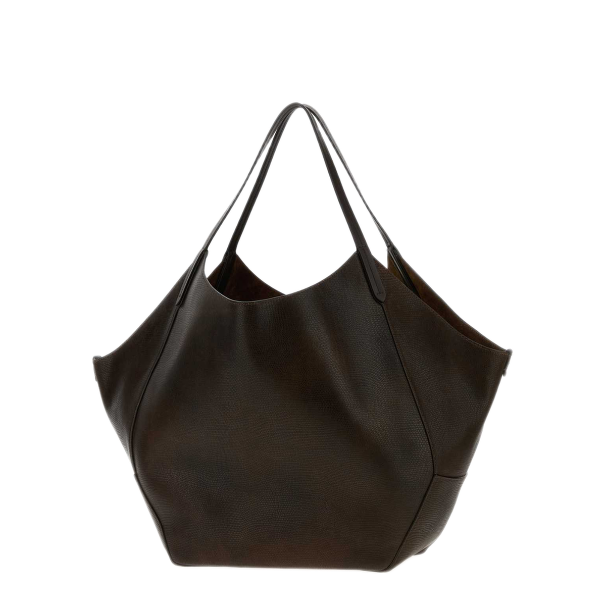 Large Calfskin Shopping Bag - Rust Brown
