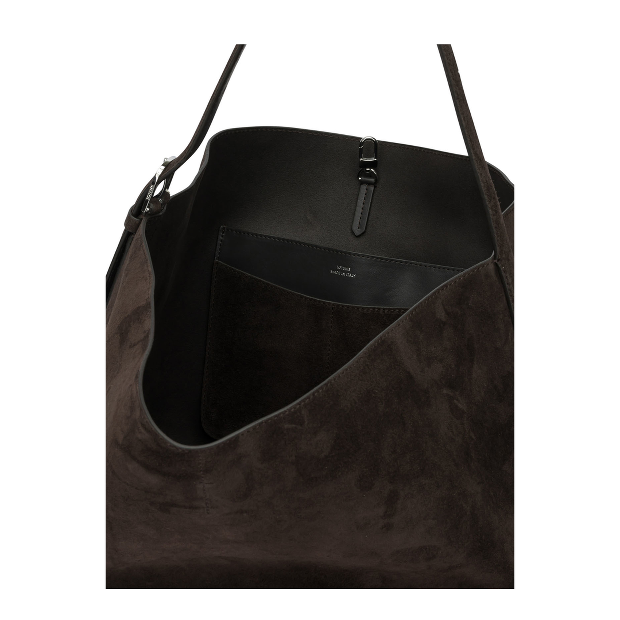 MAYFEYR - Toteme - Medium Shoulder Bag In Suede - 234WAL853LE0004102BROWN
