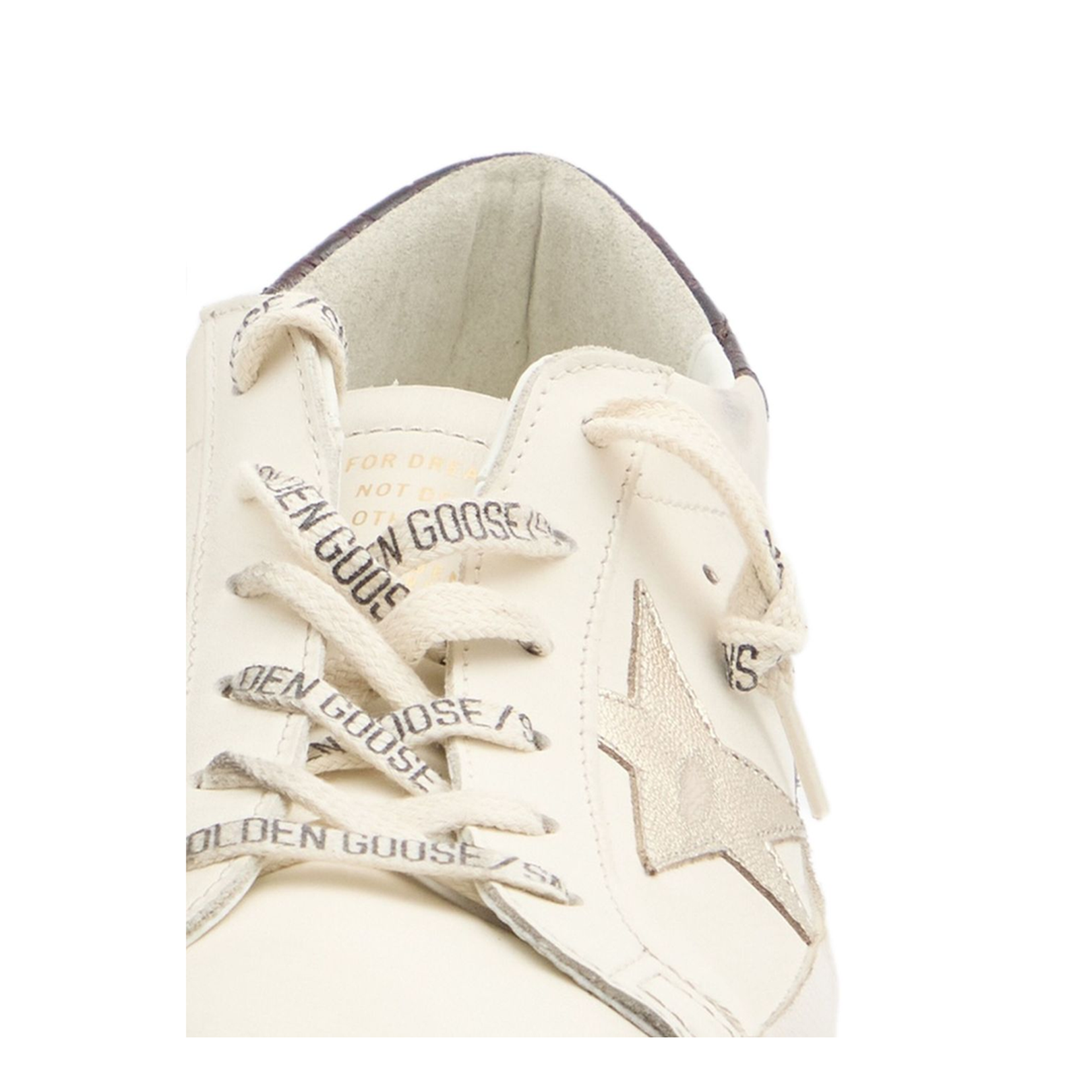 White Super-Star Crocodile-Effect Sneakers