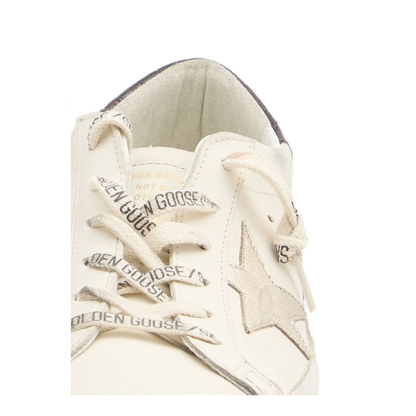 White Super-Star Crocodile-Effect Sneakers