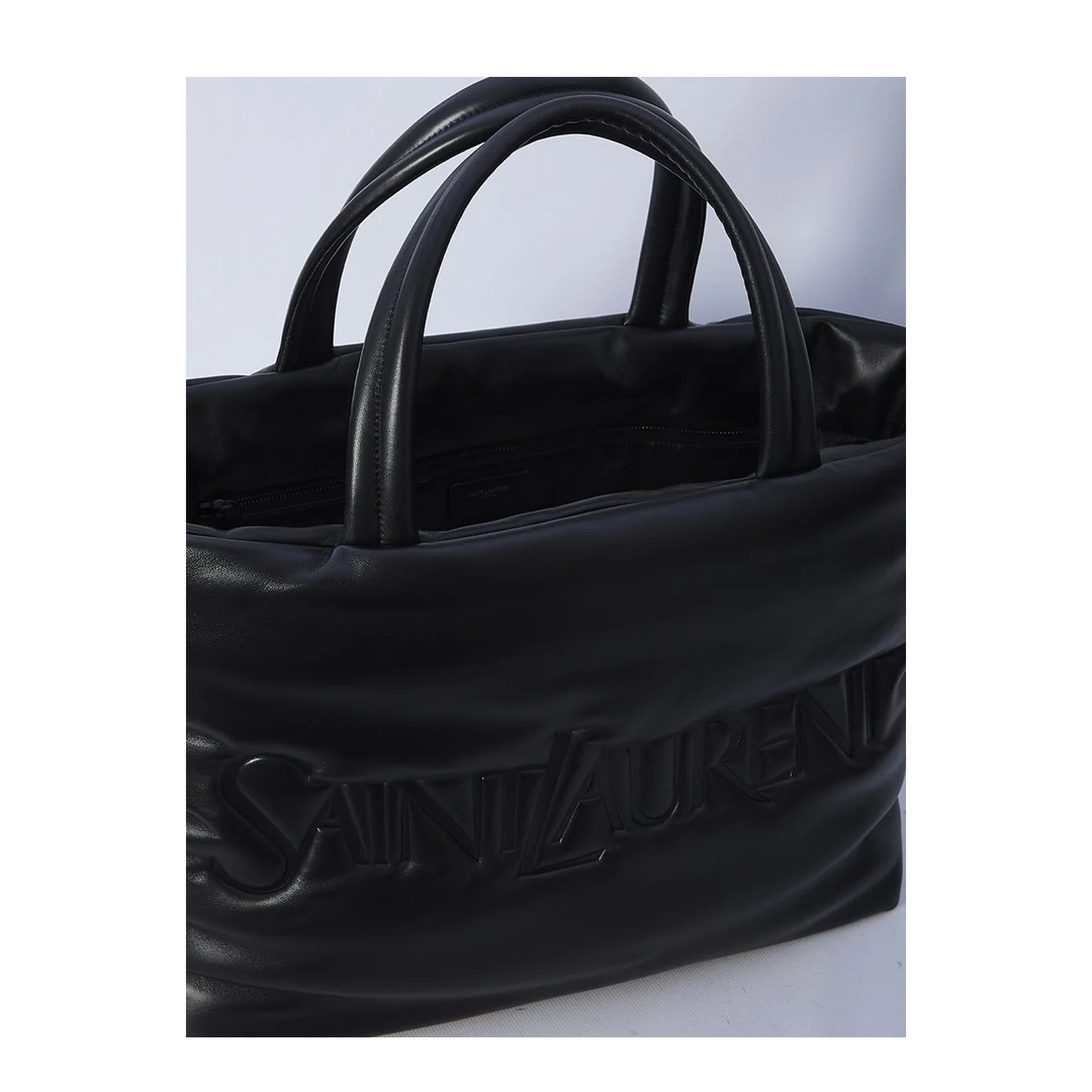 Tote Bag in Soft Black Lambskin Nappa