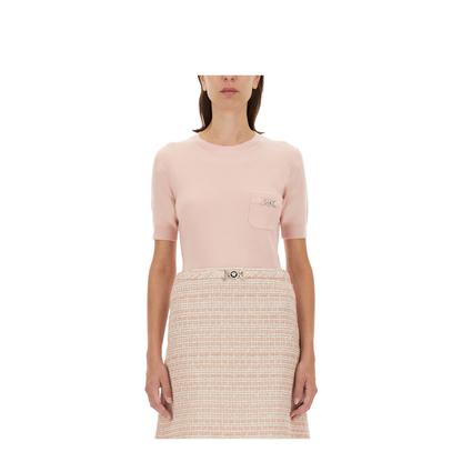 Virgin Wool & Cashmere Sweater with Medusa Detail
