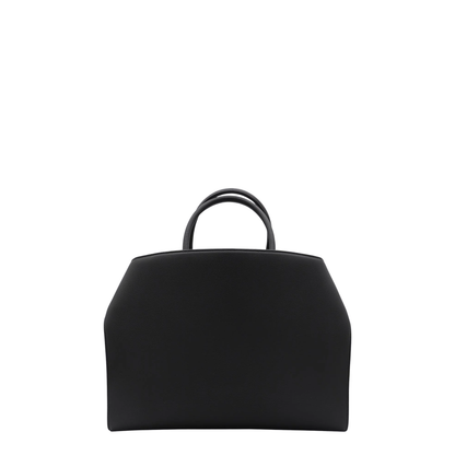 Black Leather Top Handle Bag