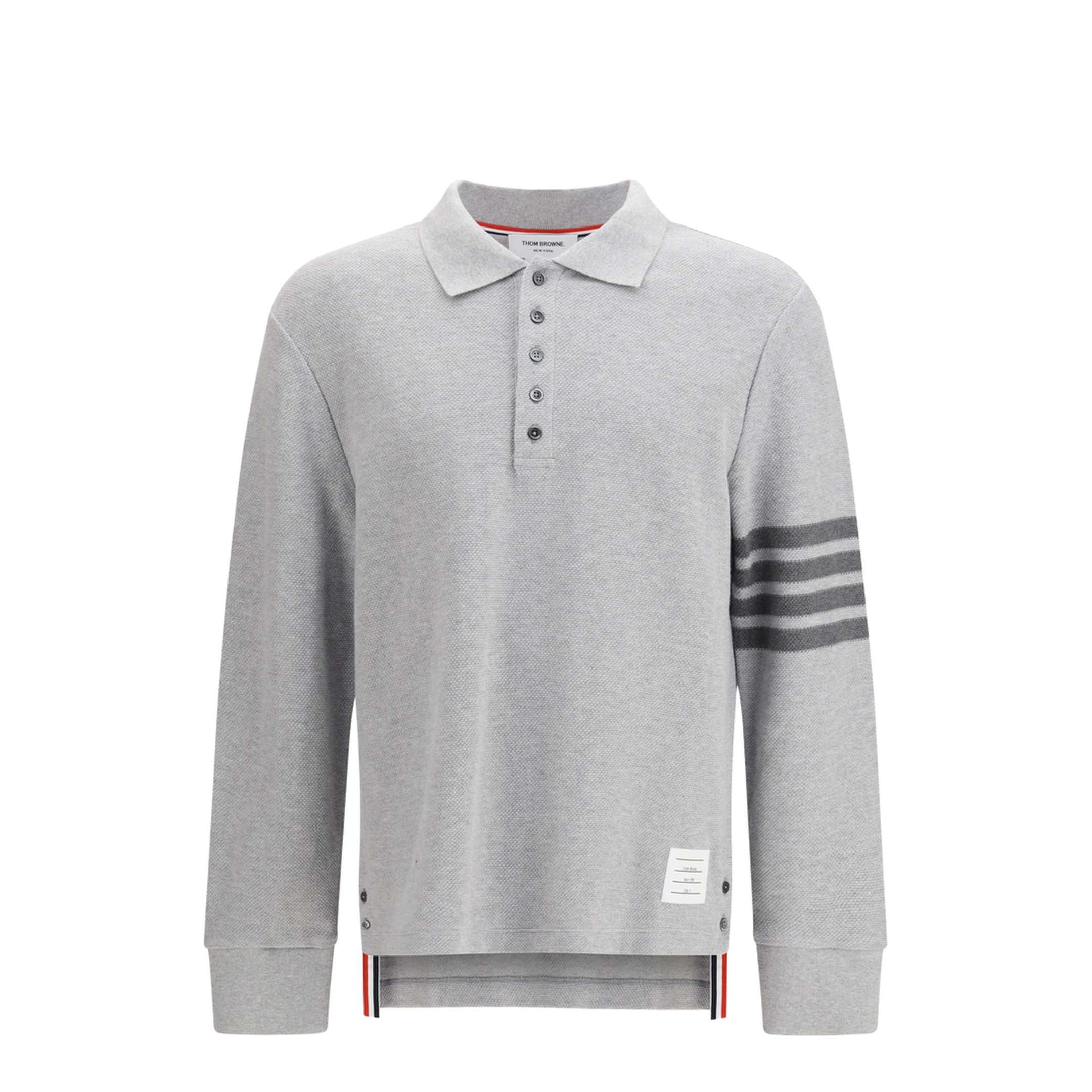 MAYFEYR - Thom Browne - Piqué Long-Sleeve Polo - MJP234AJ0248