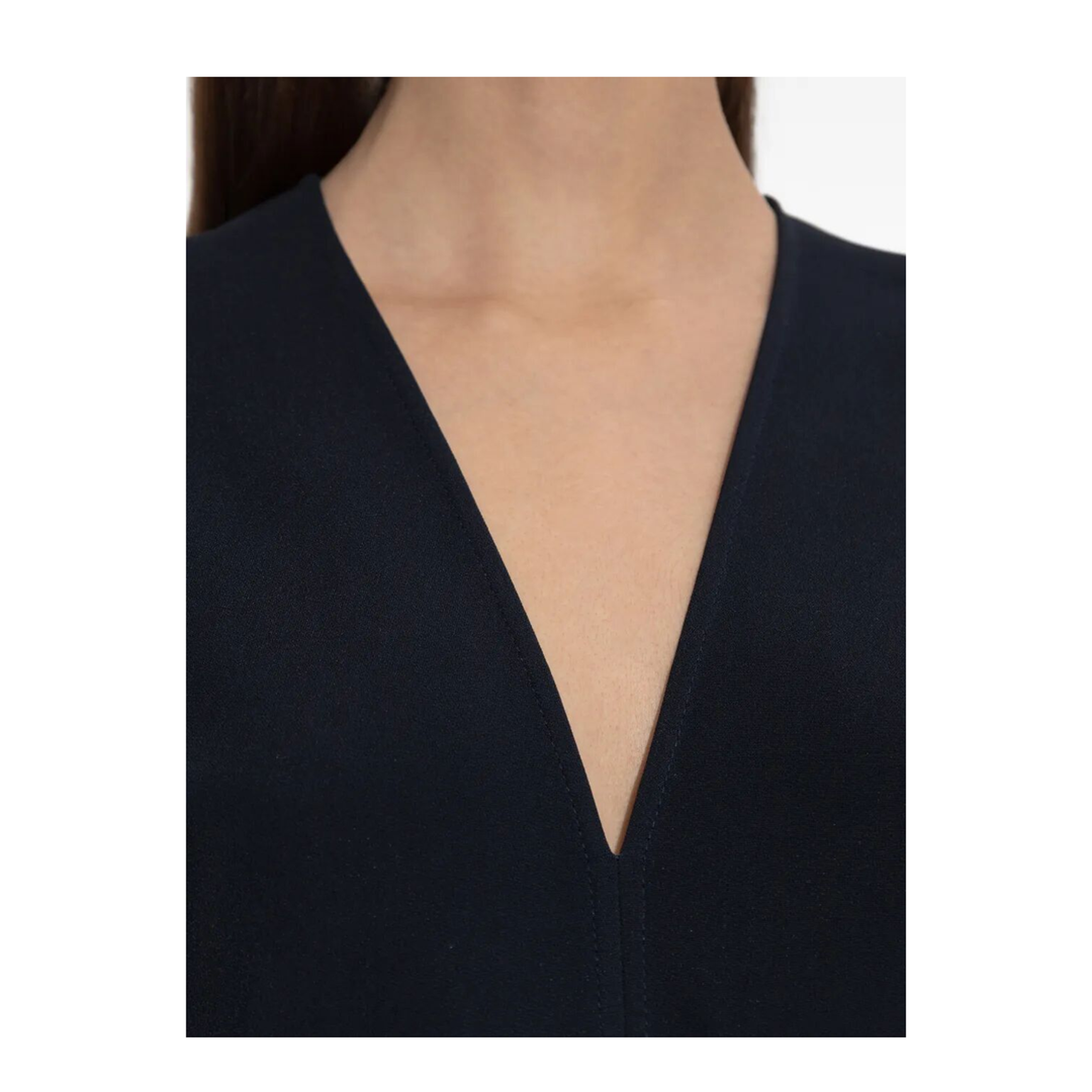 MAYFEYR - Victoria Beckham - Blouson Detail V-Neck Midi Dress - 1126WDR006381A