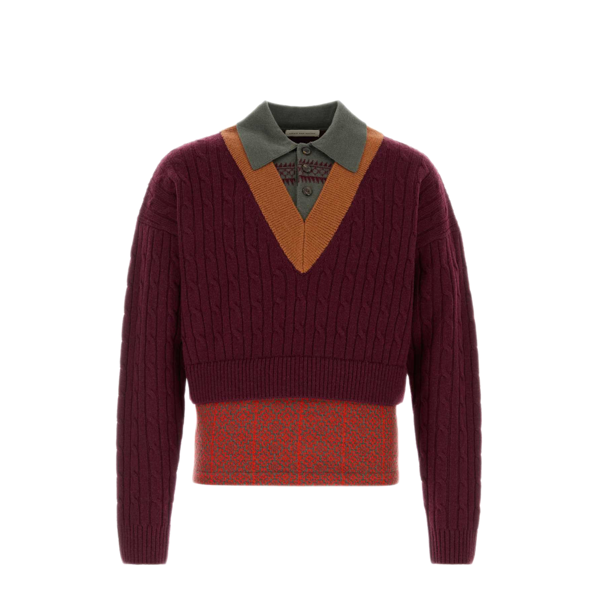 MAYFEYR - Dries Van Noten - Multicolor Wool Blend Polo Shirt - 2620212204751359