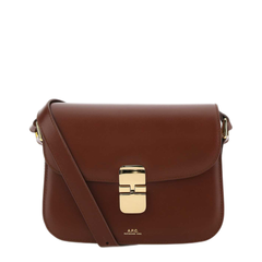 Grace Small Leather Crossbody - Noisette