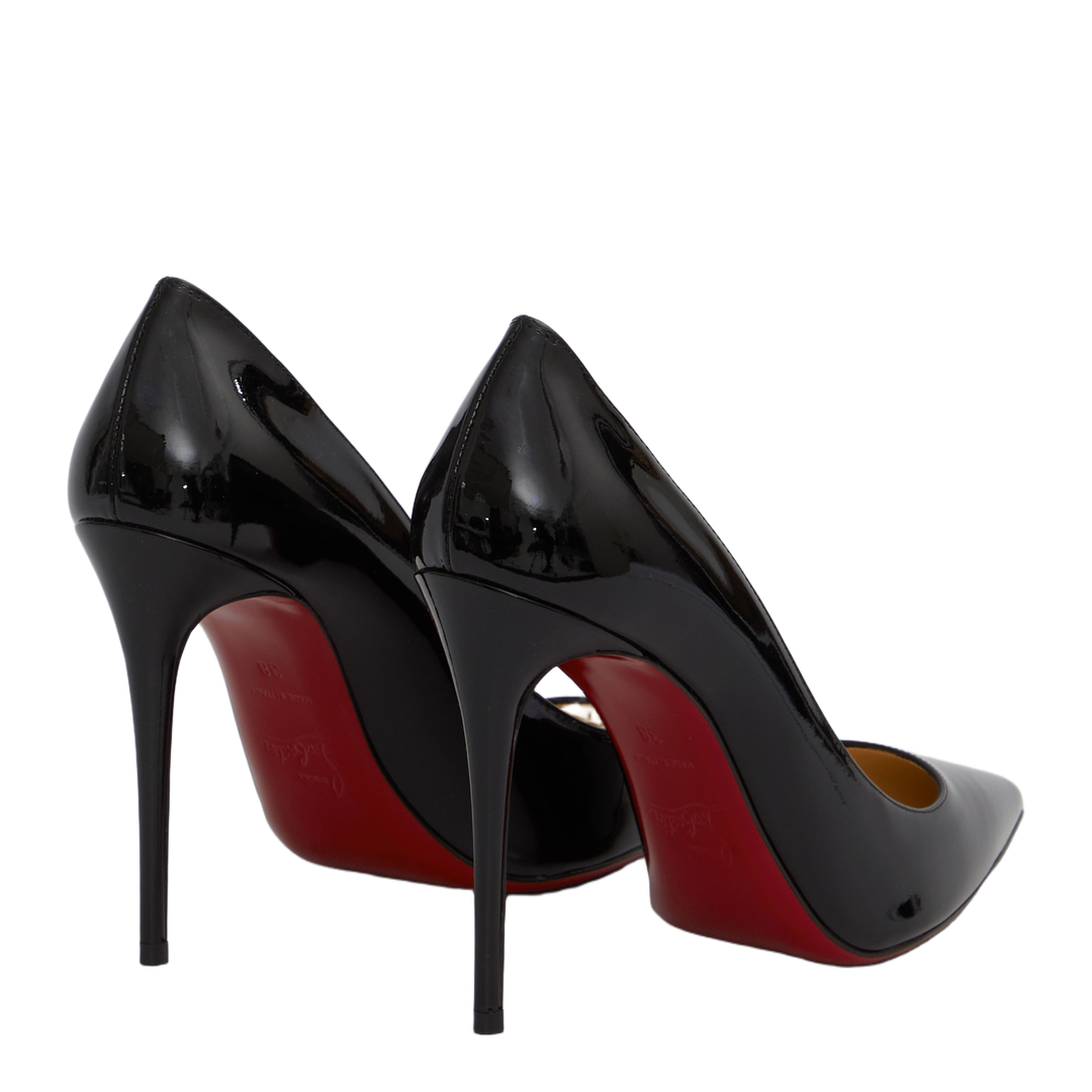 Black Patent-Leather Stiletto Pumps