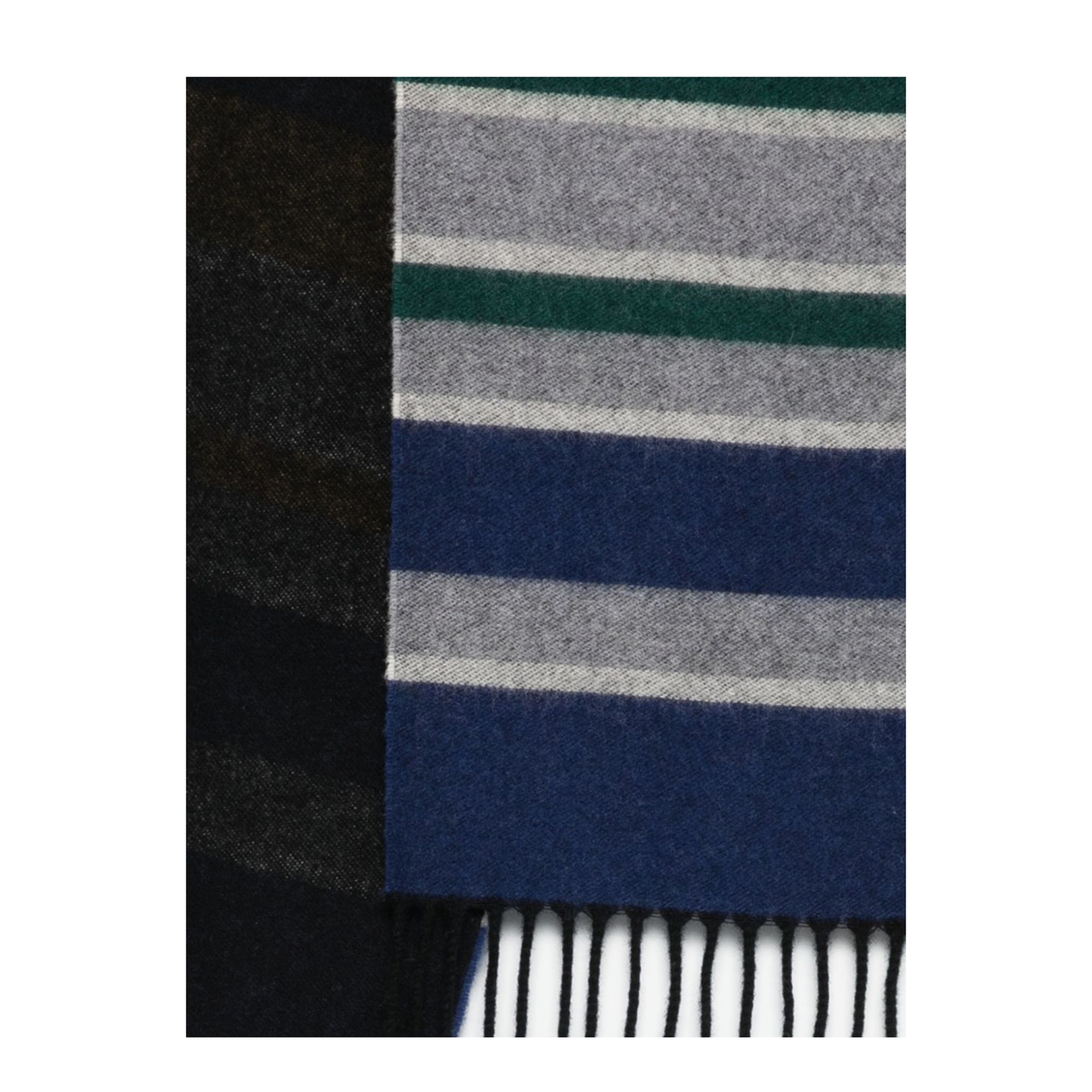 Colour-Block Design Striped Scarf
