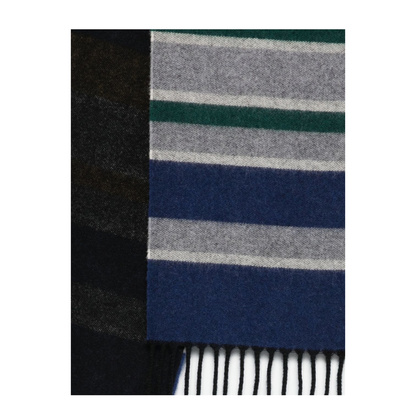 Colour-Block Design Striped Scarf