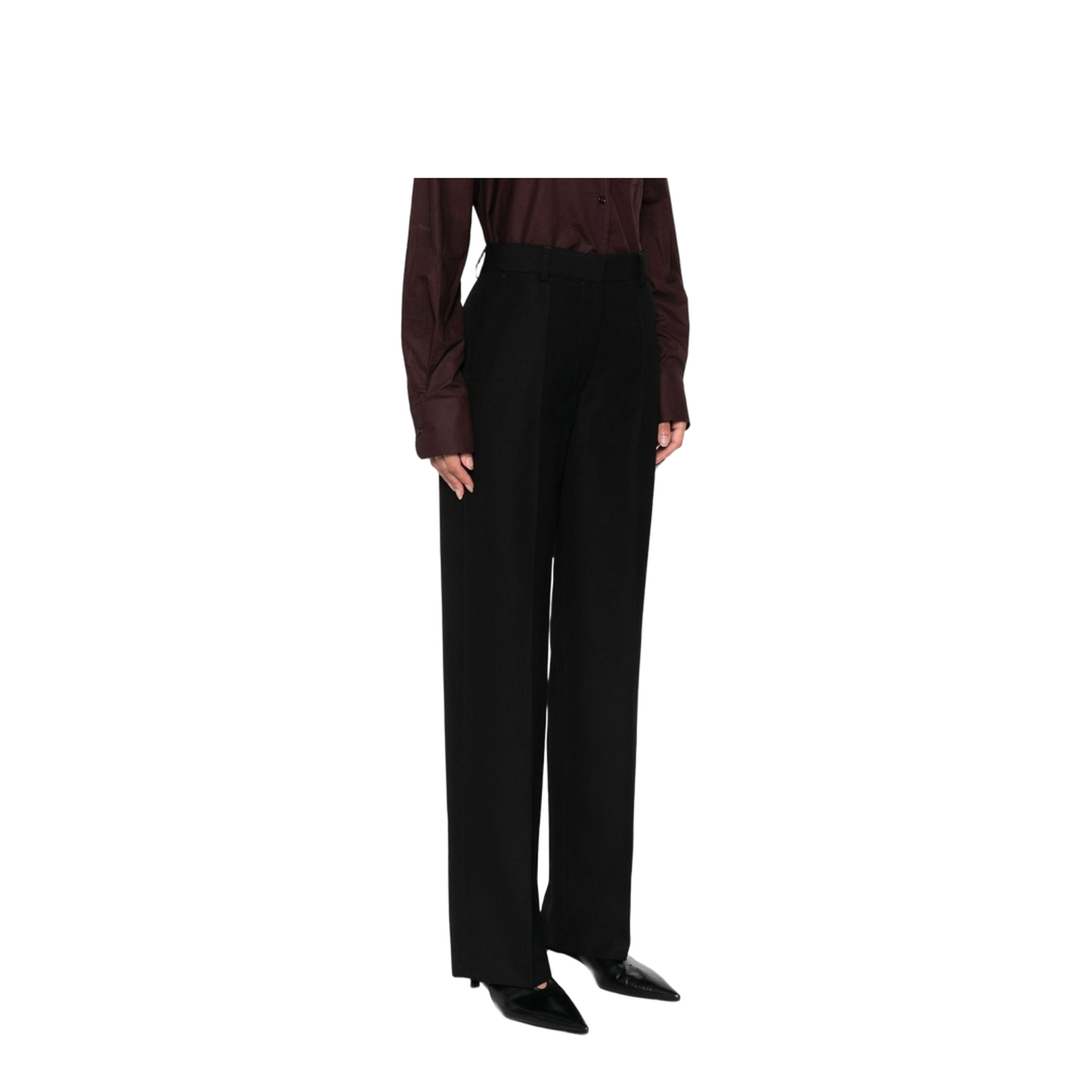 Wool Blend Suit Trousers