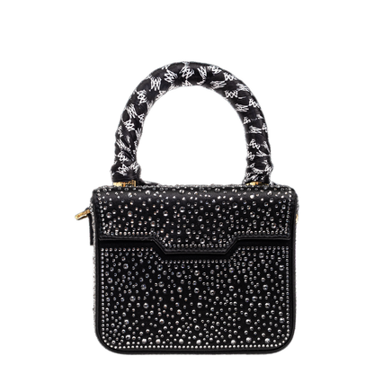 Handbag with shimmering crystals