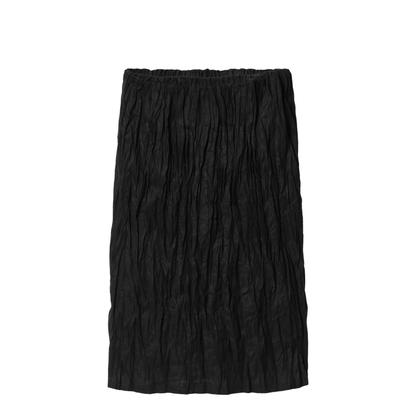 MAYFEYR - Toteme - Black Crinkled Linen Skirt - 262-WRB0386FB0652001