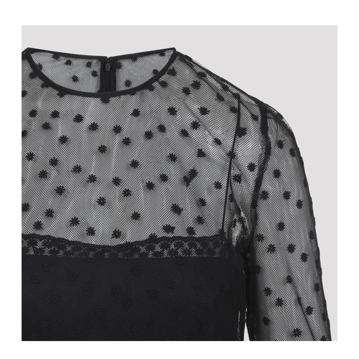 MAYFEYR - ALBERTA FERRETTI - Black Tulle Midi Dress - A041266200555