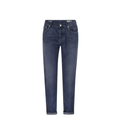 Traditional Fit Five-Pocket Trousers in Denim