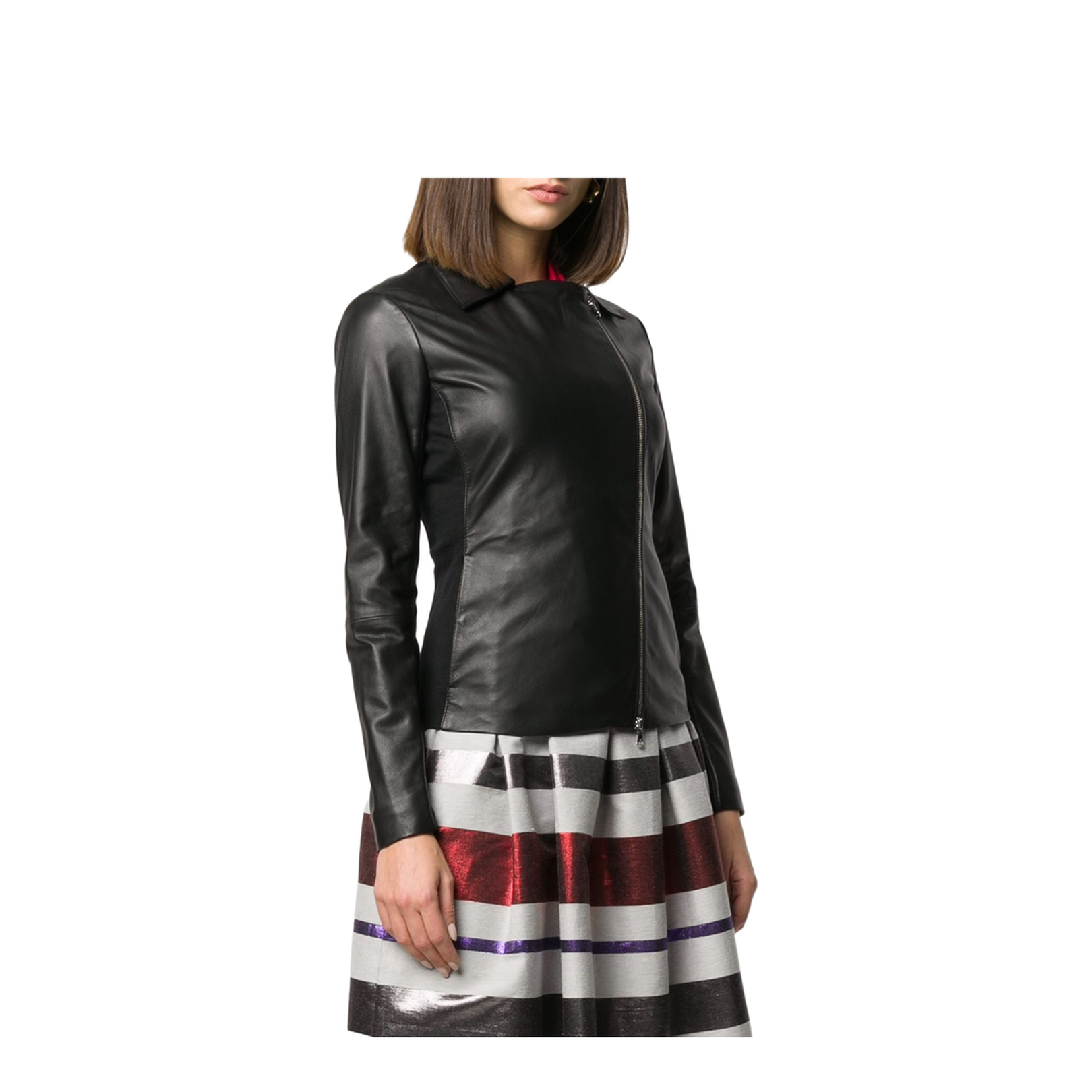 Leather Jacket in Black | Size 38