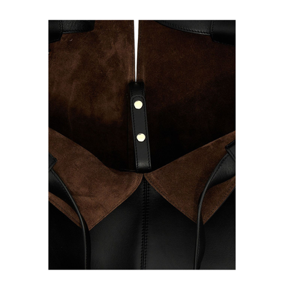 Di Bag Folio Medium-Small Leather Tote Bag - Black