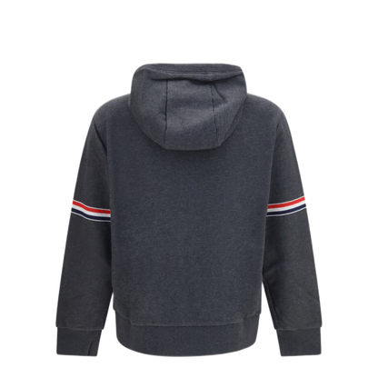 MAYFEYR - Thom Browne - Classic Loopback 4 Bar Zip Up Hoodie - MJT592AJ0328015