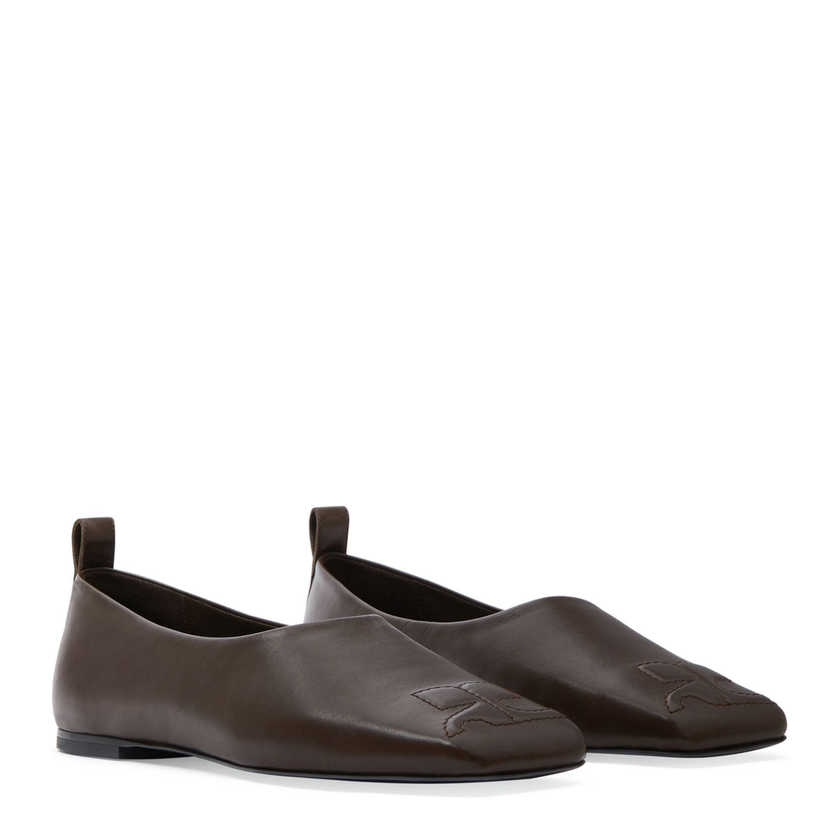 MAYFEYR - Courreges - Bark Calf Leather Slip On Loafers - 324SCS105CR00521146