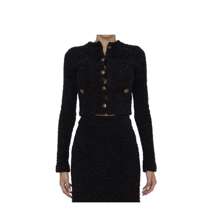 Cropped Tweed Cardigan