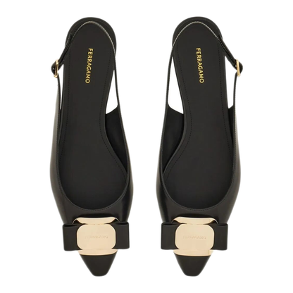 MAYFEYR - Ferragamo - Zelmy Leather Flat Slingback - 01K9140790605NERO