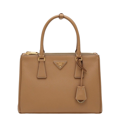 Medium Beige Galleria Bag in Saffiano