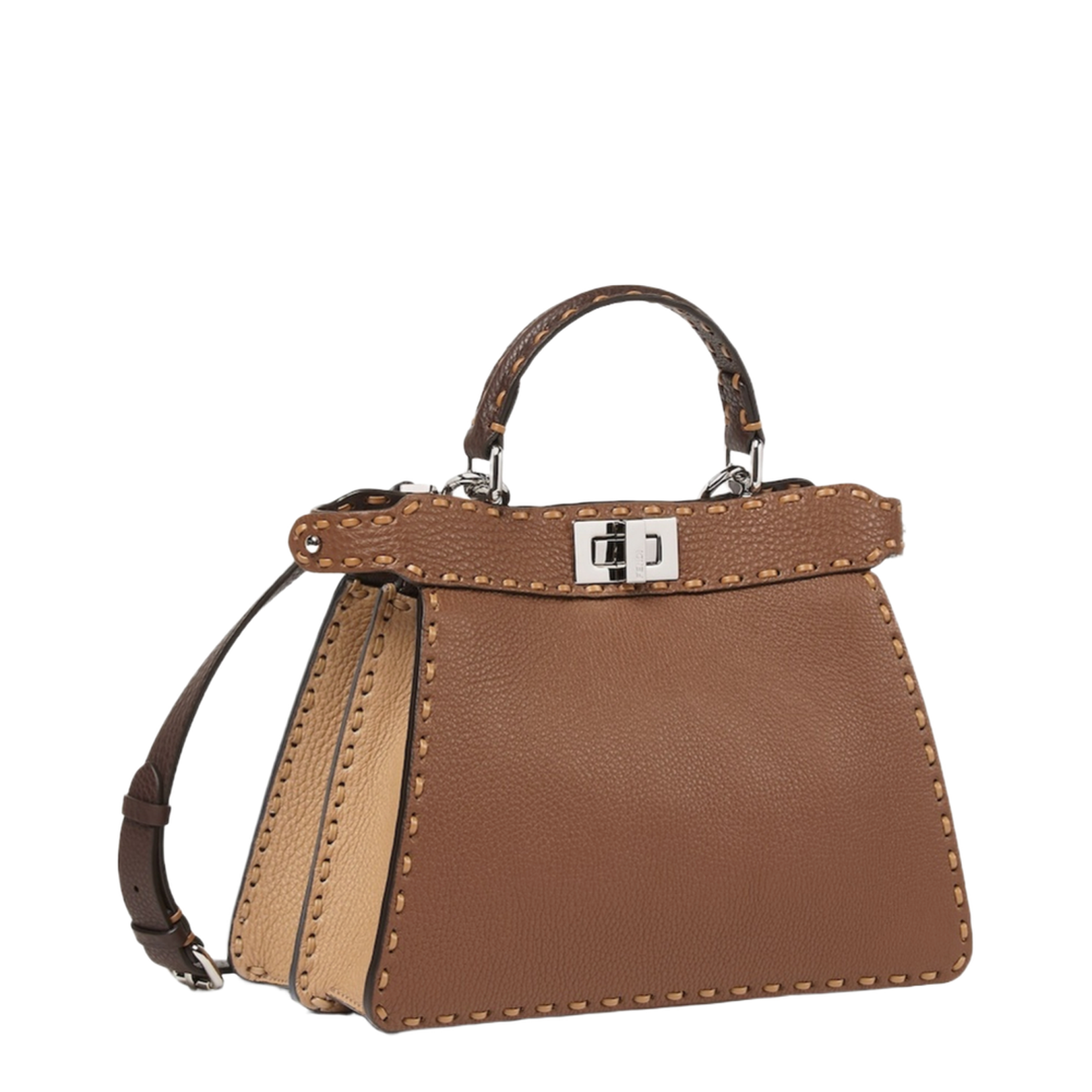 Peekaboo ISeeU Small Cuoio Romano Leather Brown