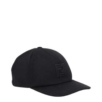Black Wool and Cashmere Baseball Cap