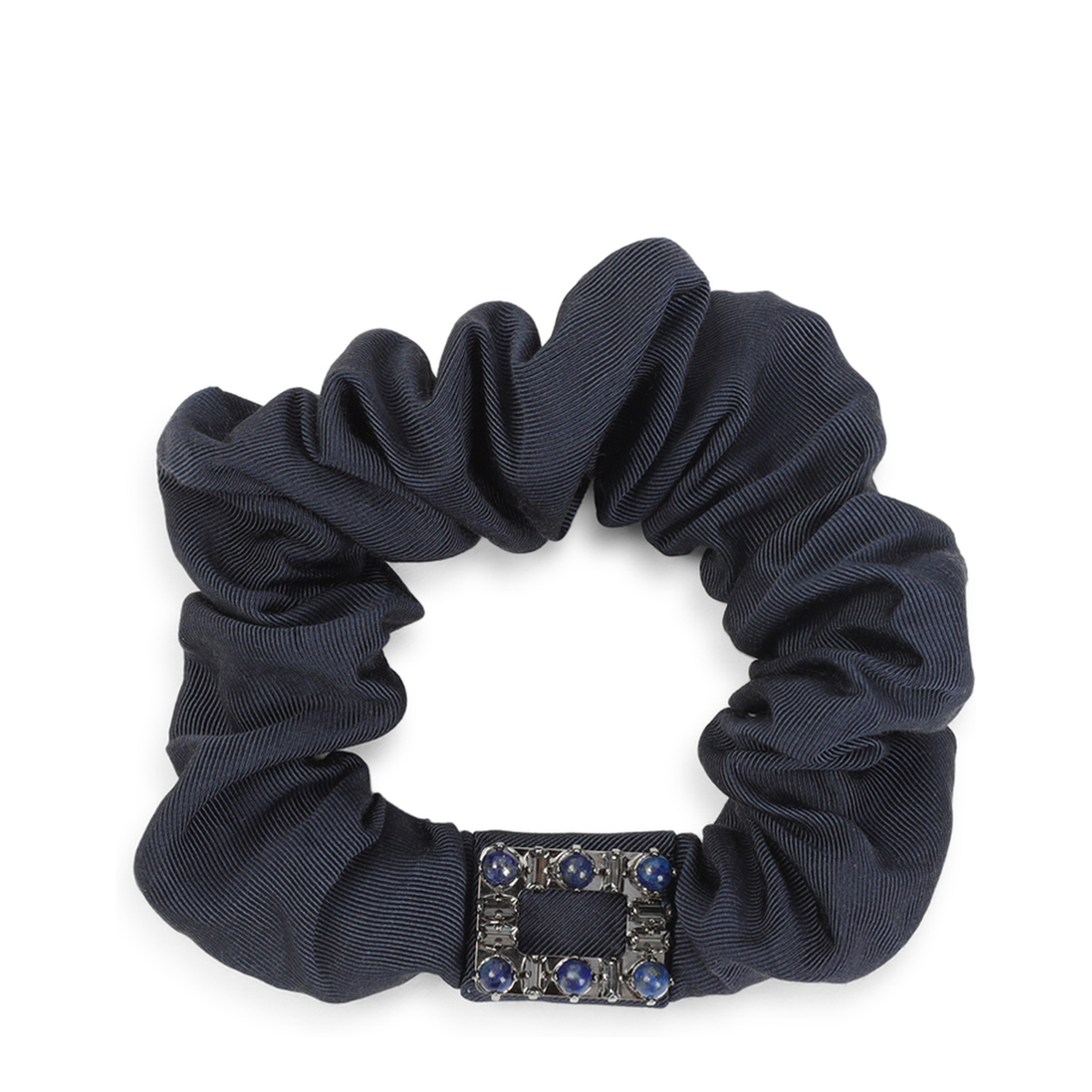 MAYFEYR - Roger Vivier - Tres Vivier Stone Blue Cotton Scrunchie - REWAC7000016N1U800