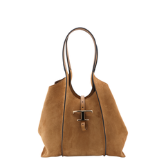 T Timeless Small Calfskin Tote - Brown