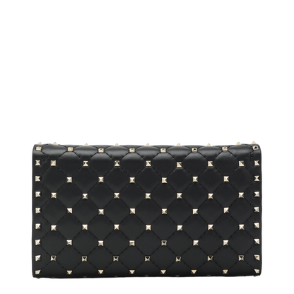 Rockstud Spike Crossbody Bag Black