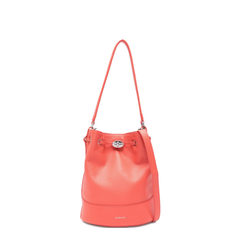 Mondà Daily Small Bovine Leather Bucket Bag - Red