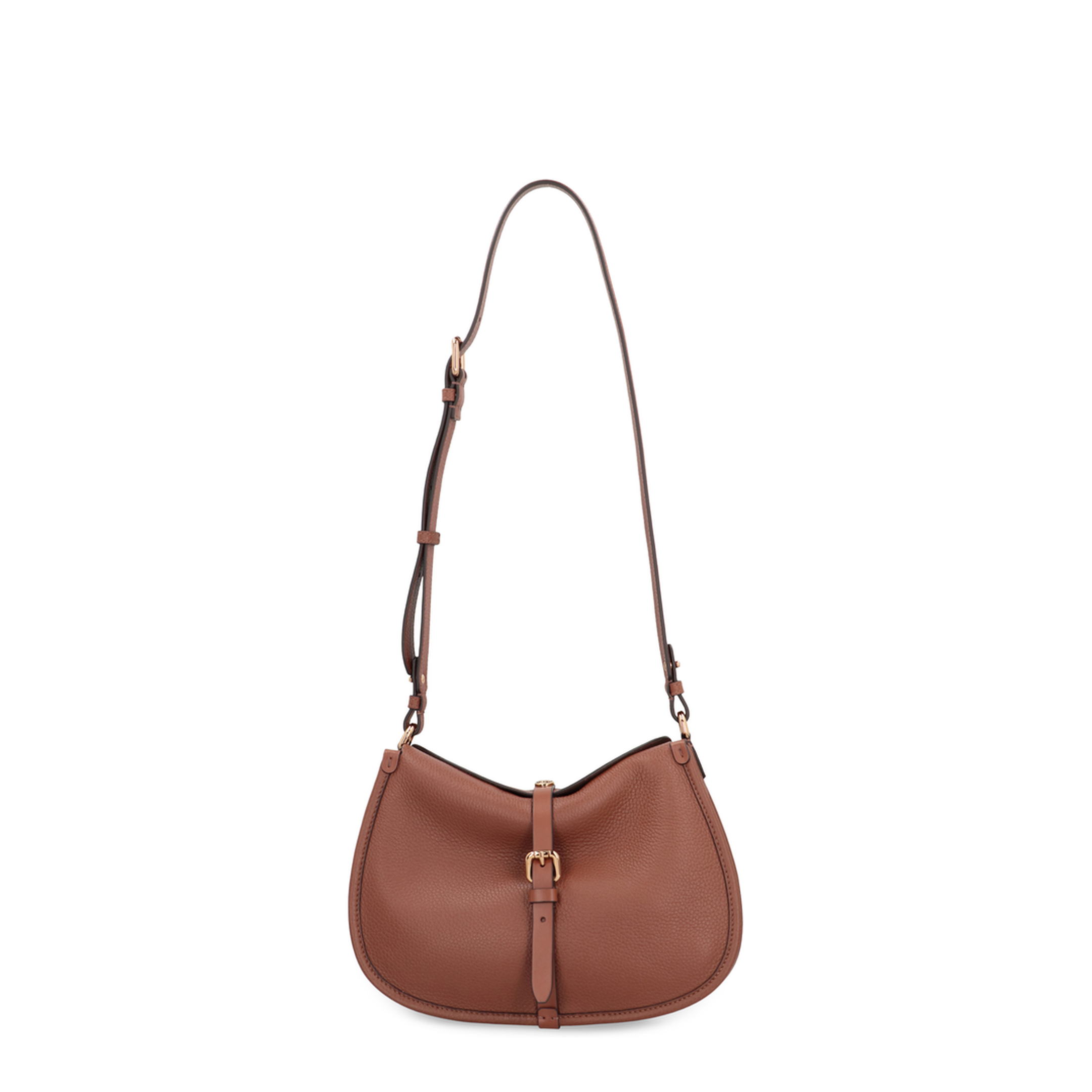 Pony Medium Shoulder Bag Leather Brown