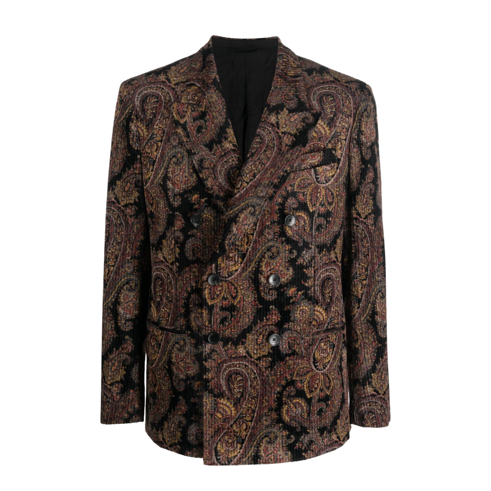 Paisley-Print Corduroy Blazer