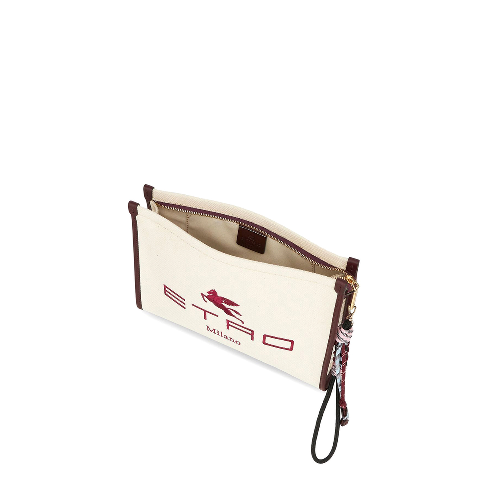 Logo-Detail Zipped Clutch