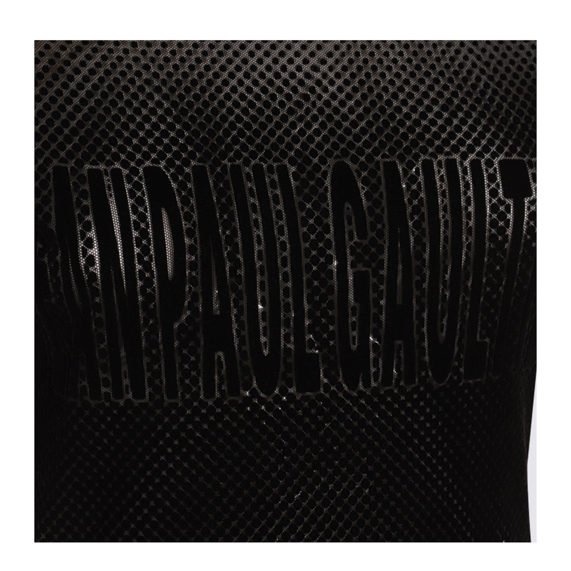 Mesh Dress with Flocked Logo