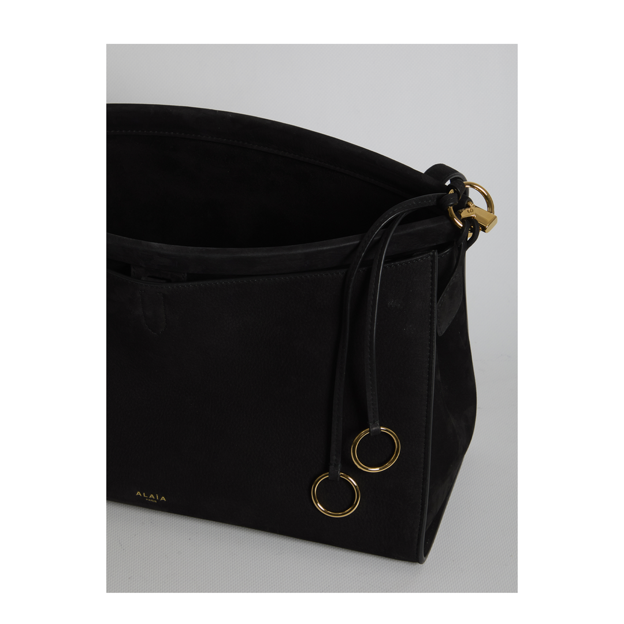 Le Click Pocket 35 Nubuck Crossbody - Noir
